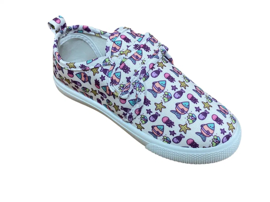 Comfortable Kids Injection Casual Shoes Kids Footwear Kids Fabric Print Shoes