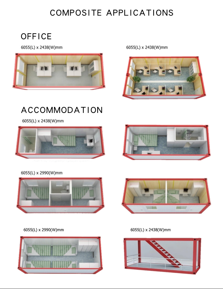 Portable Luxury Flat Pack Office Foldable Prefab House Apartment