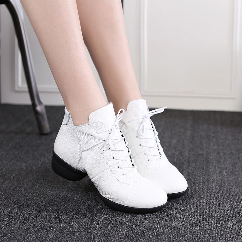 Stock Professional Split Sole Jazz Shoes Tan Dance for Women and Men PU Cotton Fabric Rubber Girls Cheerleading Shoes Breathable