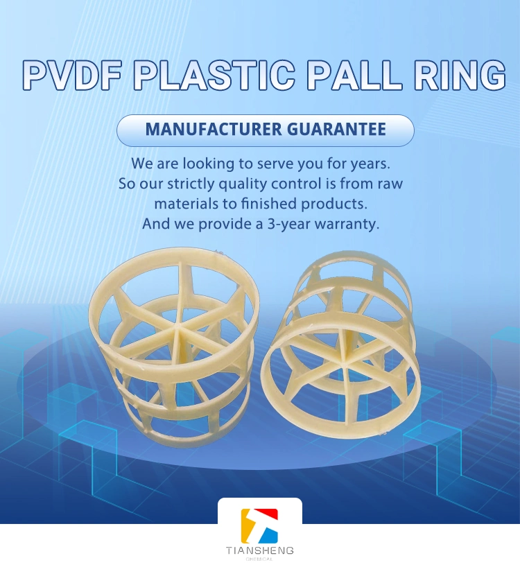 Random Packing PVDF 25mm Plastic Fractional Distillation Column Pall Ring