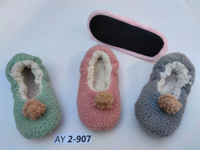 OEM Wholesale Plush Winter Women Floor Dancing Shoe