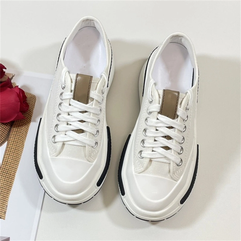 Designer Shoe Stylish Canvas Thick Sole Women Walking Style Leisure Wear Comfortable Lady Ins Hot Sneakers Female Girls Shoes