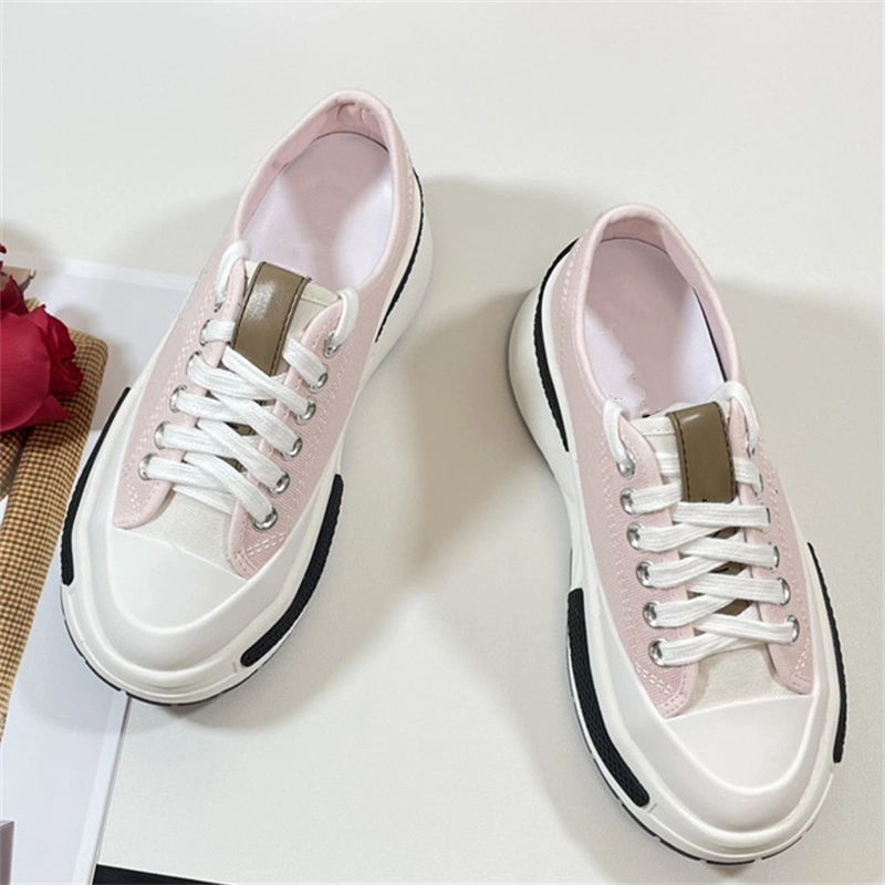 Designer Shoe Stylish Canvas Thick Sole Women Walking Style Leisure Wear Comfortable Lady Ins Hot Sneakers Female Girls Shoes