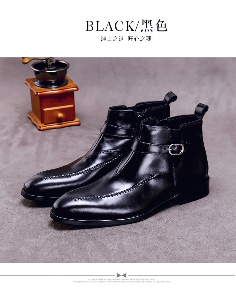 Elegant Classic Style Leather Men&prime;s Dress Shoes