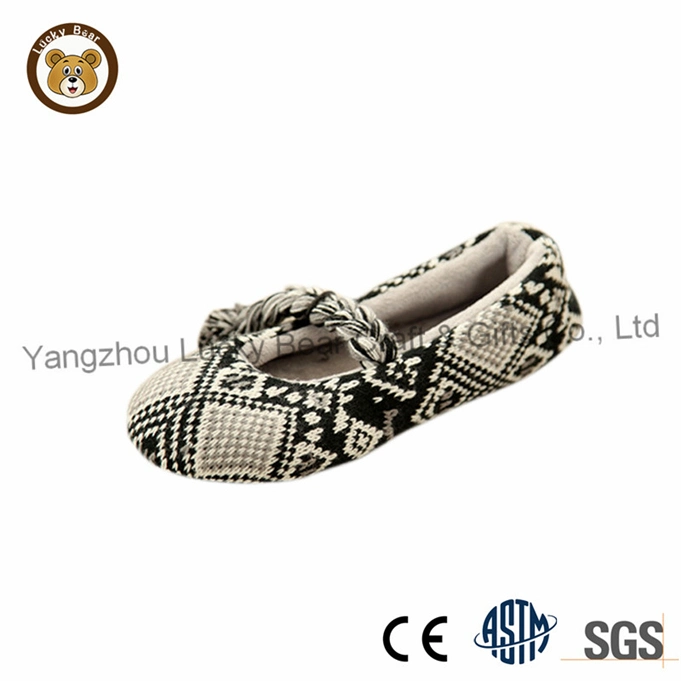 Wholesale Knitted Cashere Loafers Women Winter Home Shoes