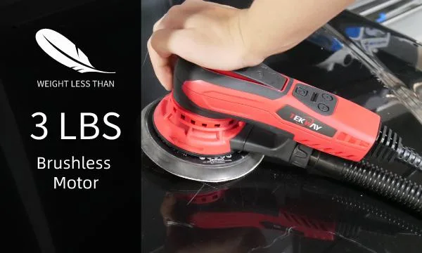 Tekway 220V Sander 75mm Portable Plug-in 2.5/5.0 Random Orbital Sanders Electric Brushless Sander Orbital for Car Wood