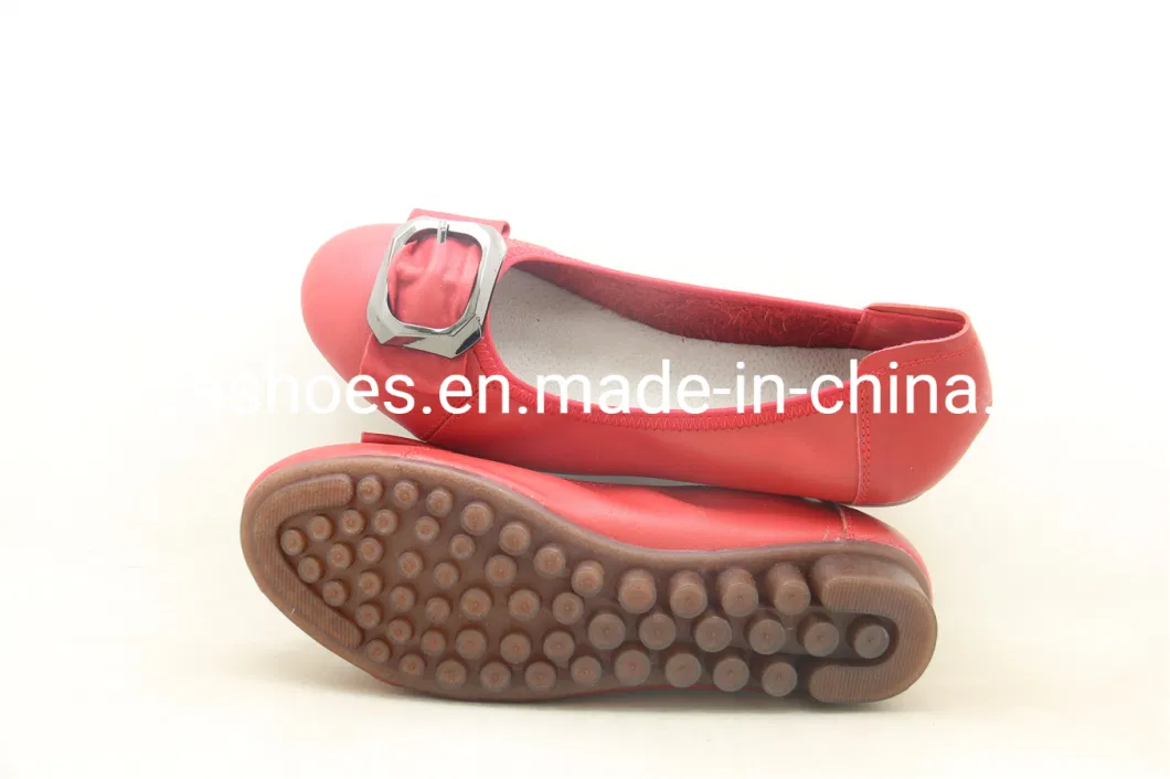 Newest Fashion Soft Leather Flat Ballerina Lady Shoes