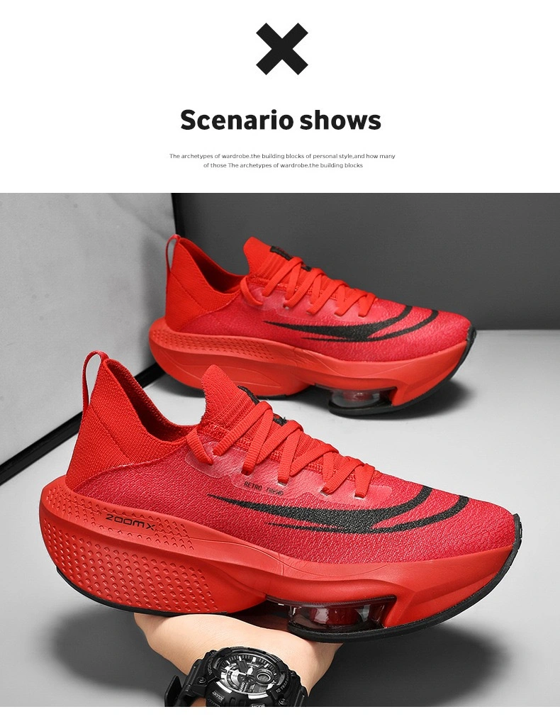 Couple&prime;s Breathable Athletic Sports Running Shoes with Thick Sole Platform Phylon MD Outsole Outdoor Basketball Fashion Shoes Training Gym Tennis Shoes