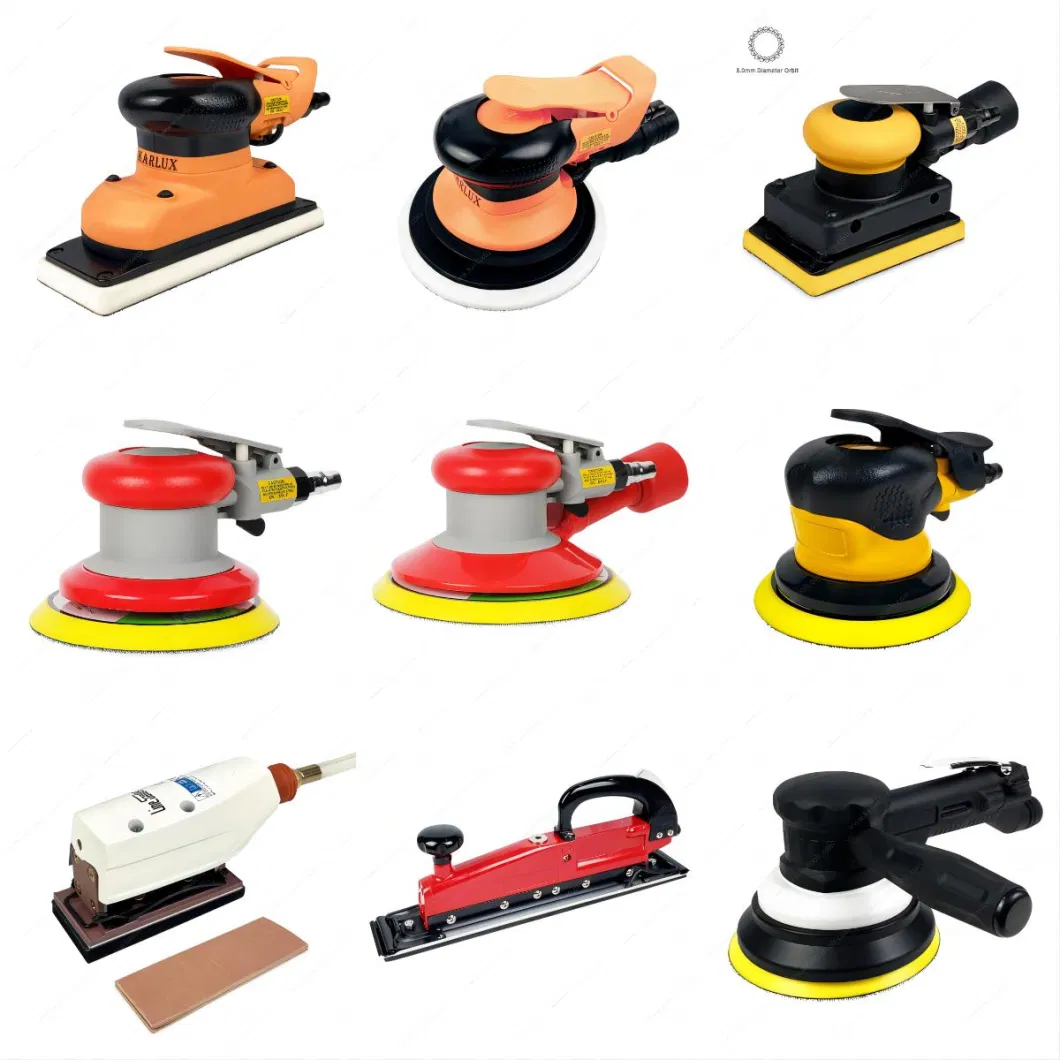 6 Inch Non-Vacuum Pneumatic Tool Air Polisher Air Random Orbital Sander