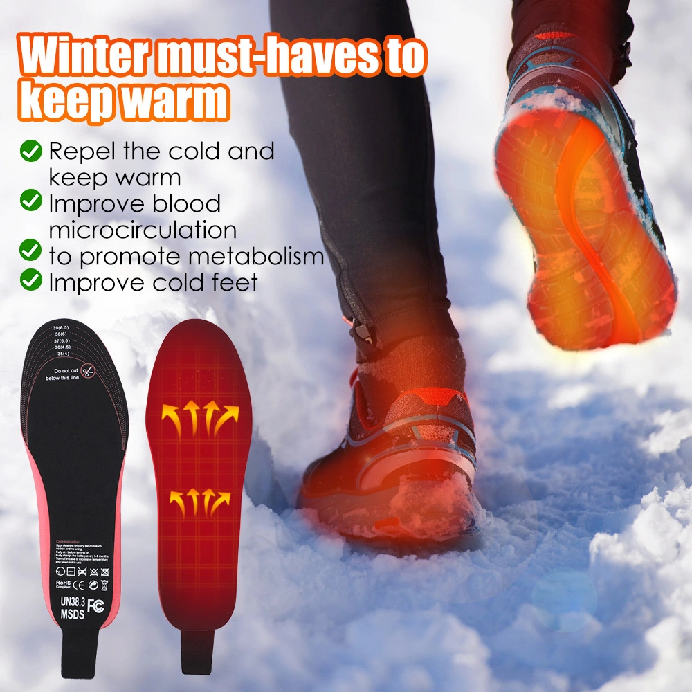 Heated Insoles Rechargeable Wireless Winter Warmer Heating Foot Pad Remote Control Electric Heated Shoe Insole