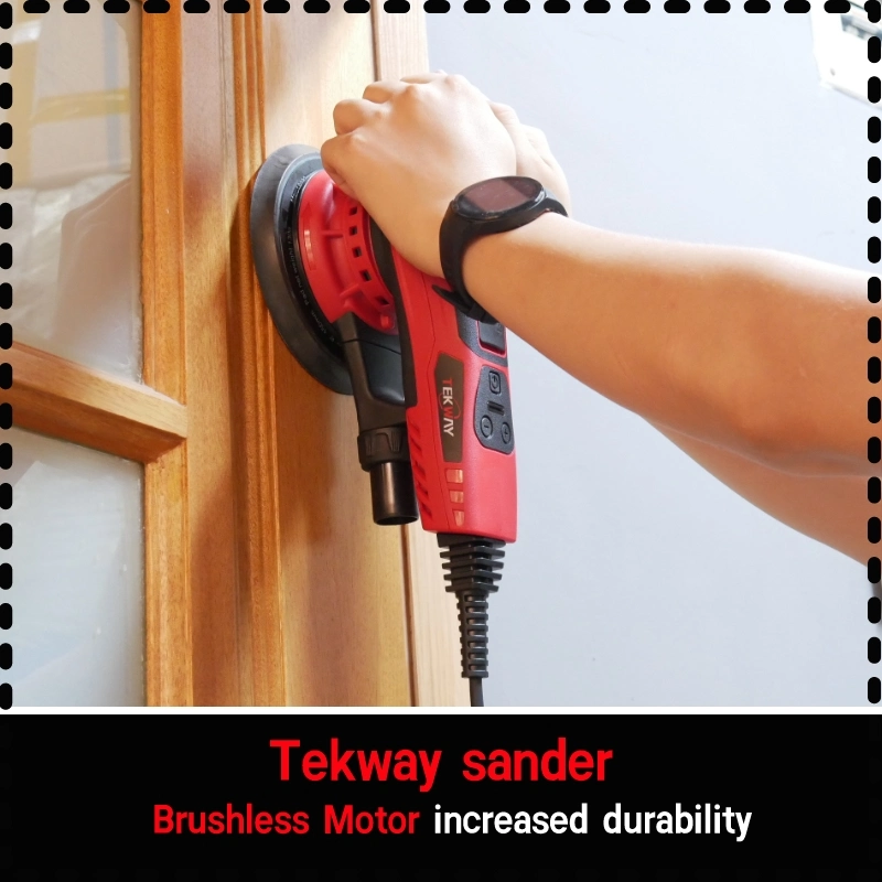 Tekway 220V Sander 75mm Portable Plug-in 2.5/5.0 Random Orbital Sanders Electric Brushless Sander Orbital for Car Wood