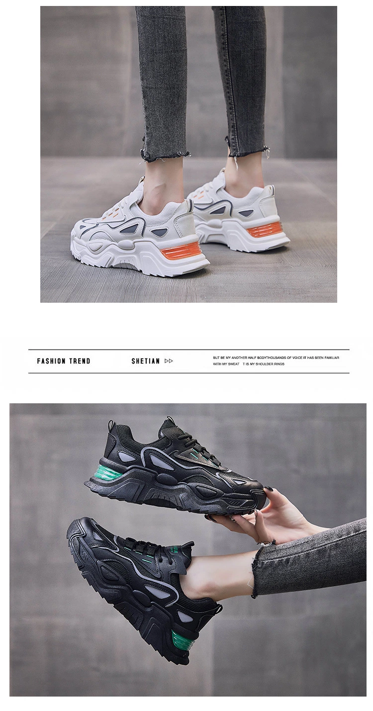 Lace-up Breathable Girl School Student Shos Lady Casual Sports Fashion Running Shoes for Women