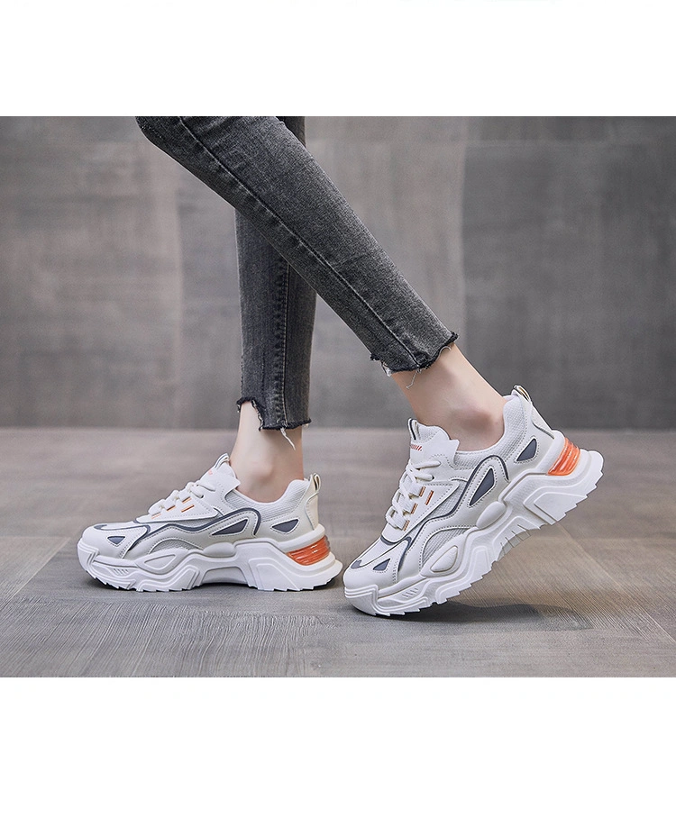 Lace-up Breathable Girl School Student Shos Lady Casual Sports Fashion Running Shoes for Women