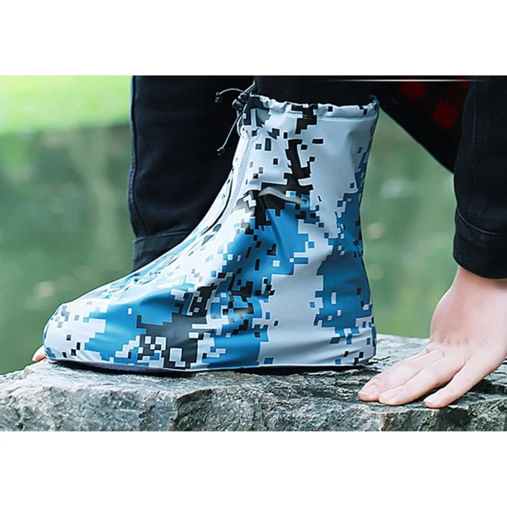 Reusable Ankle Length Rain Boots Anti-Slip Silicone Rain Shoe Cover Ci20348