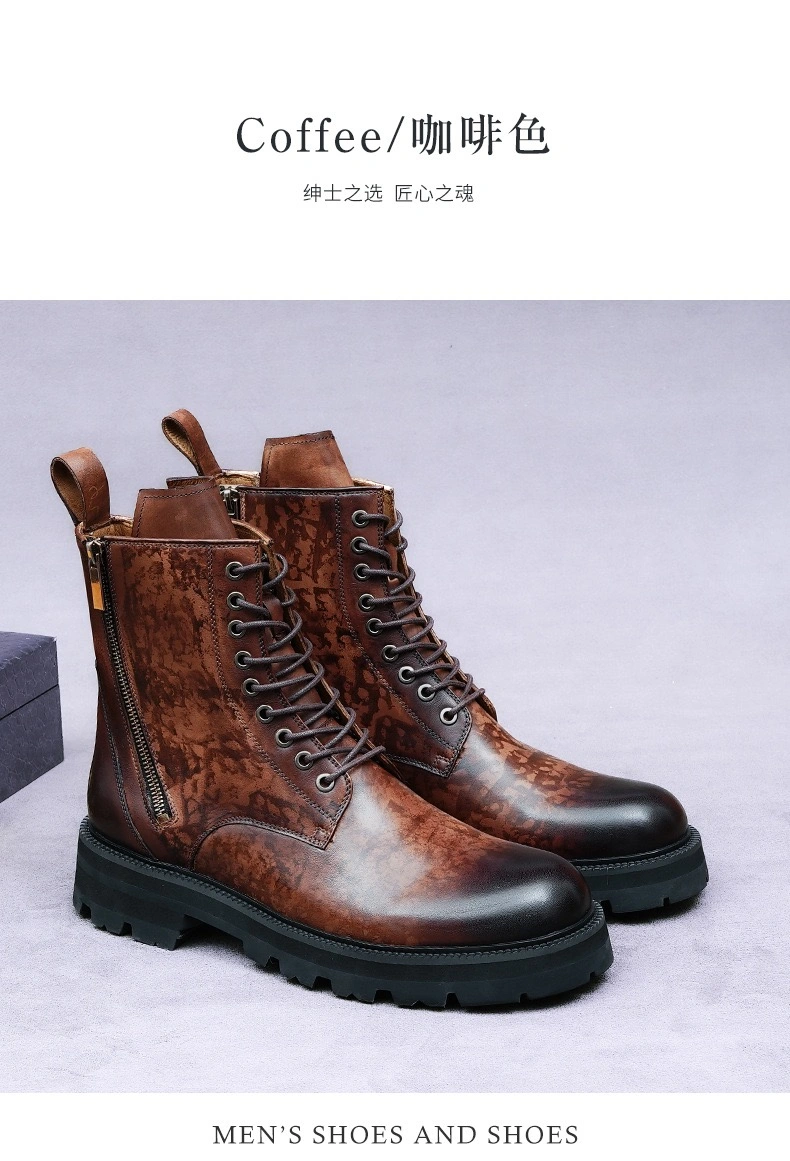 British Design Leather Lace-up Casual Shoes for Men