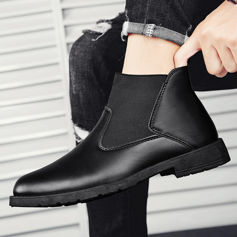 Campus Men Casual High Top Slip on Party Leather Shoes