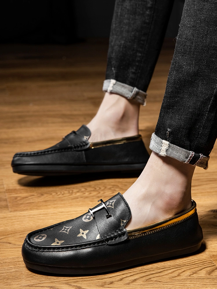 Driving Shoes Men&prime; S Flats True Leather Casual Loafers Shoes