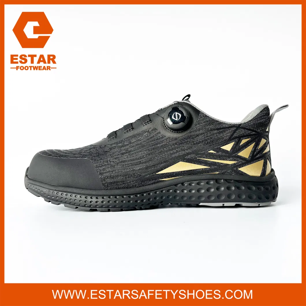 Sports Breathable Fibreglass Composite Toe Boa Lace Fast Release CE Safety Shoes