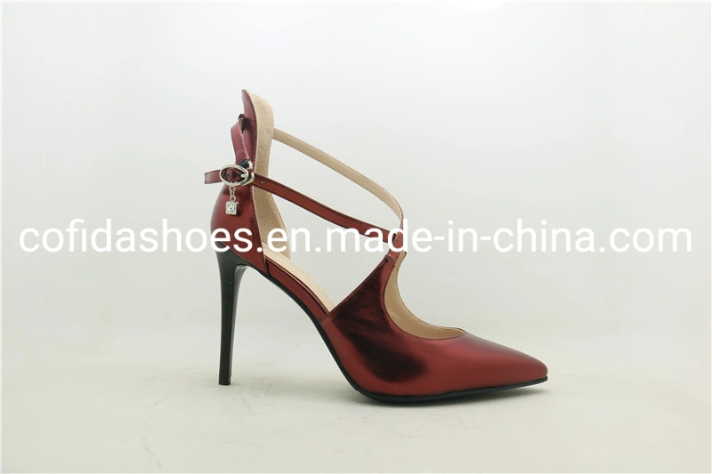 Sexy Fashion High Heels Imitation Leather Lady Dress Shoes