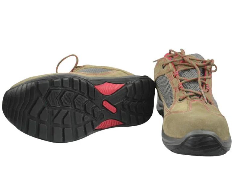 Comfortable Grey PU Sole Men Industrial Safety Shoes Leather PPE Supplier