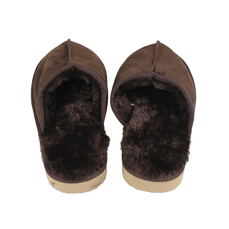 Luxury Faux Fur Warm Indoor Outdoor Winter Mules Home Slippers for Men