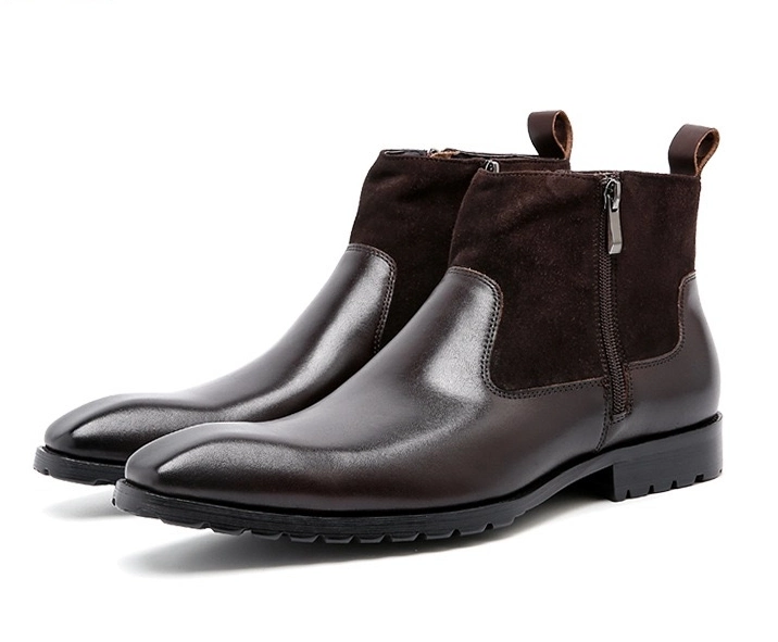 Elegant Leather Winter Shoes for Men - Classic Style Boots