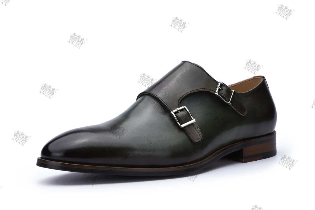 New Hand-Dye Leather-Shoes Men Shoes Casual-Shoes Sports Monk Strap Shoes