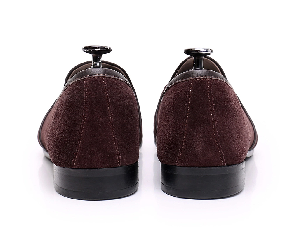 Men Suede Slip on Leather Penny Shoes