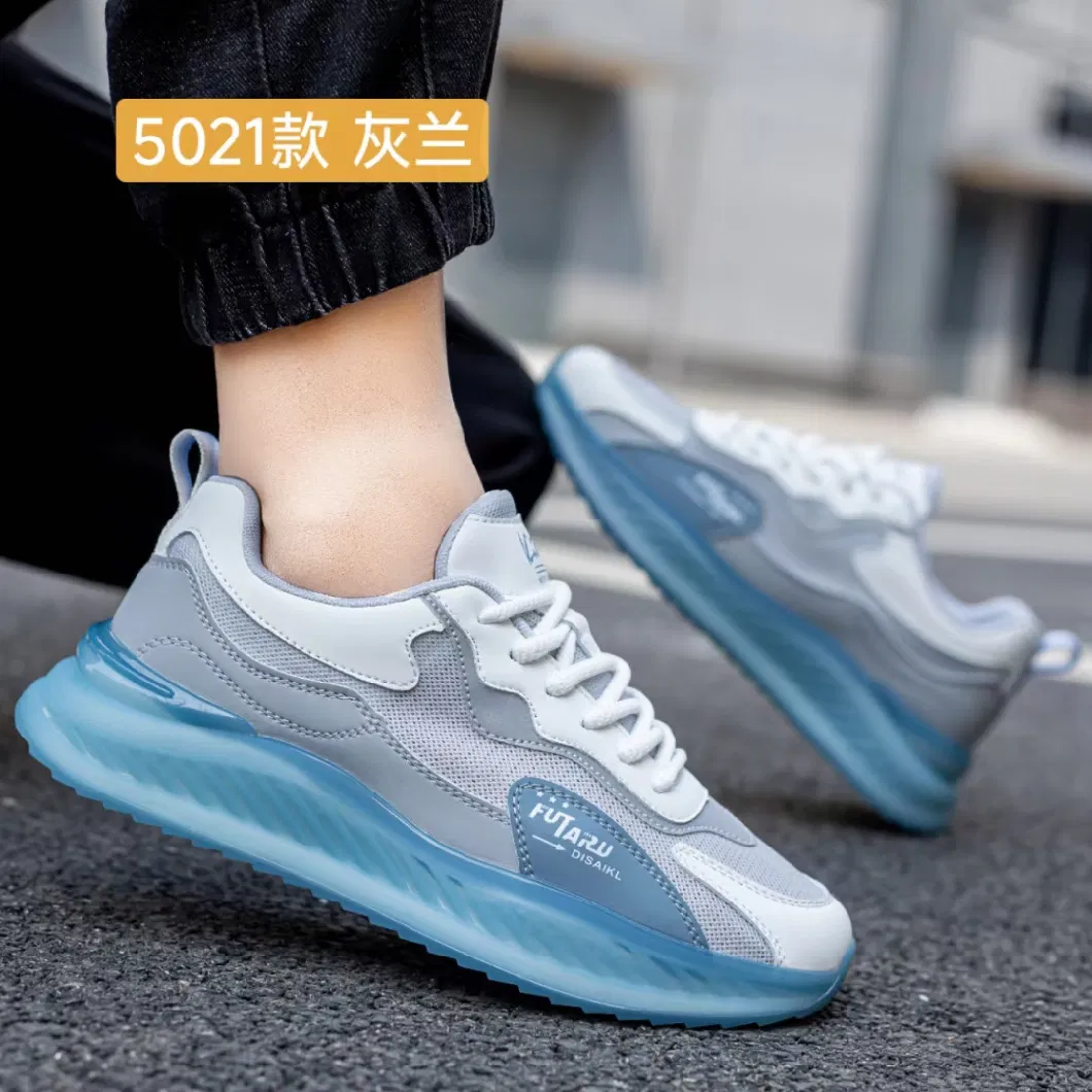 China Manufacture Brand Men Athletic Footwear Sports Shoes, Flat Sole Elastic Running Fashion Leisure Shoes