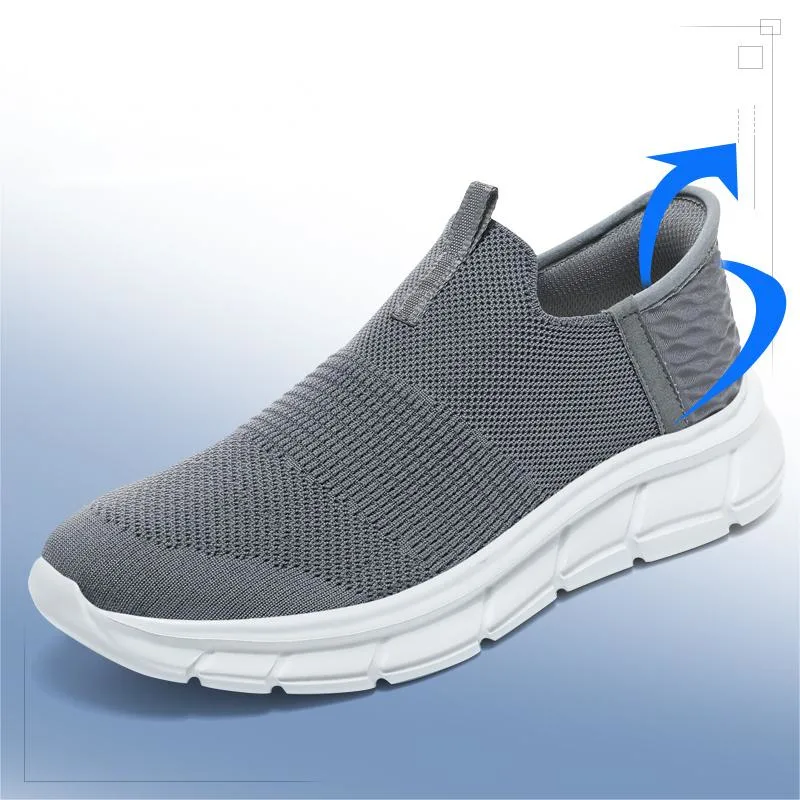 Fashion Outdoor Breathable Tennis Shoes New Design Walking Sneakers Men Casual Slip on Mesh Shoes