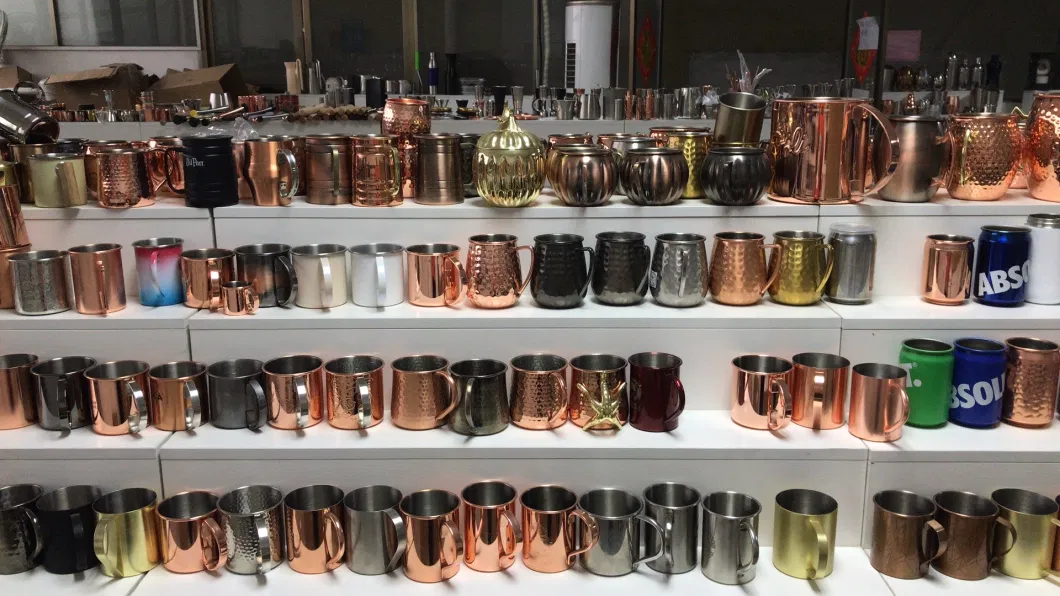 Plated Copper Gold Black New Hammer Point Vodka Whiskey Coffee Mug Moscow Mule Mug Pure Copper Mug