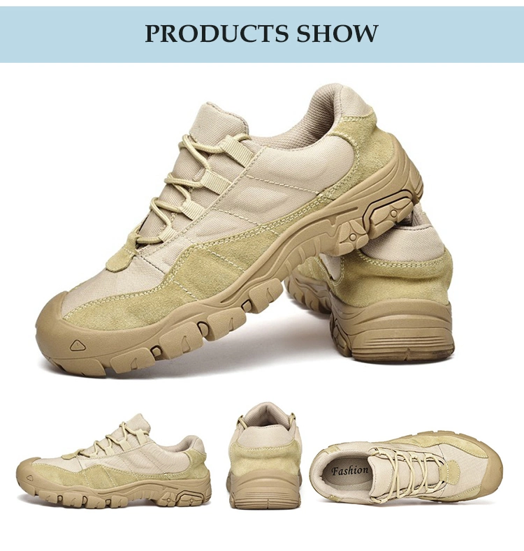 Outdoor Sneakers Shoes Men&prime;s Waterproof Hiking Shoes Suede Leather Breathable Lightweight Walking Shoes Wholesale