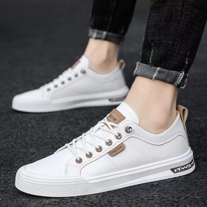 Fashion Walking Style Sneakers Slip-on Casual Shoes Leather Shoes for Men