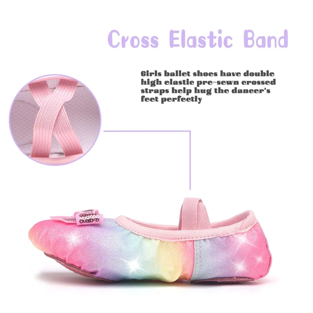 Girls Dance Ballet Shoes Slipper for Dance Gymnastic Practice