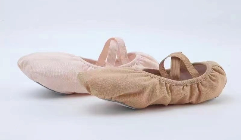 High Quality Pink Tan Stretch Canvas Ballet Shoe