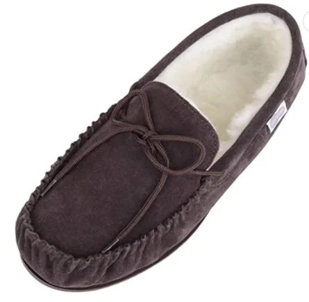 Men&prime; S Wool Moccasins with Rubber Sole