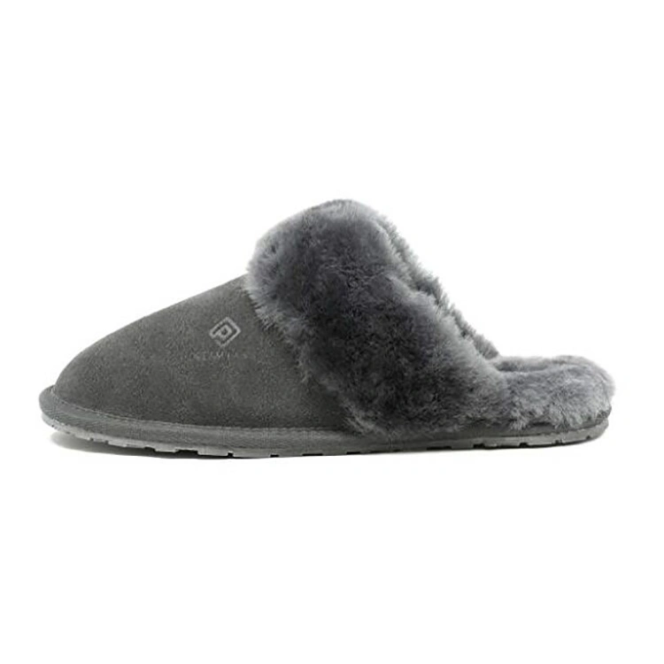 Ladies Genuine 100% Sheepskin Mule Slipper with Non Slip Sole