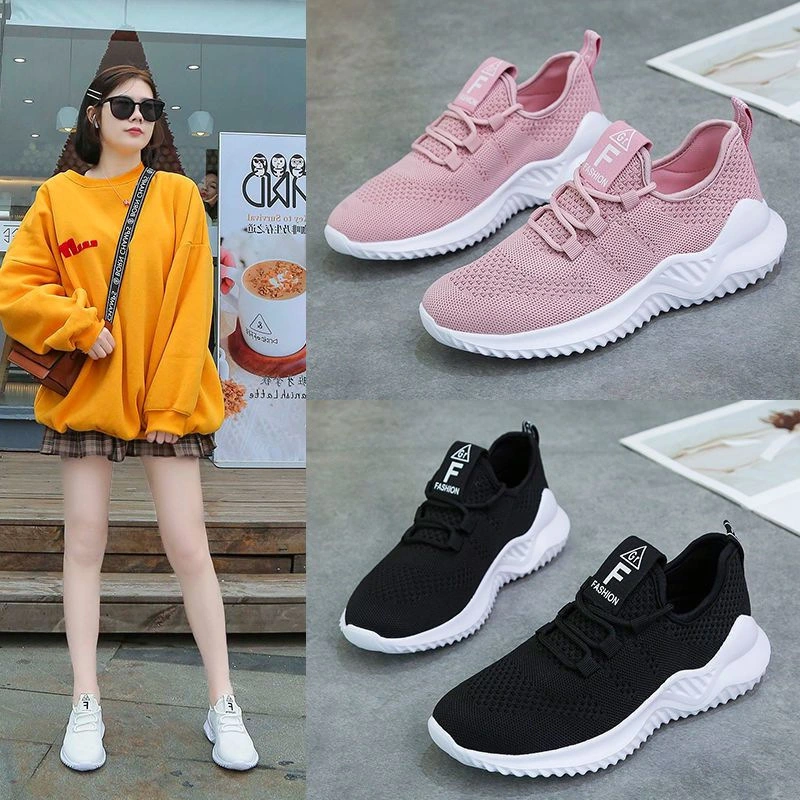 Women Fly Woven Sport Shoes Fashion Sneakers Athletic Gym Shoe