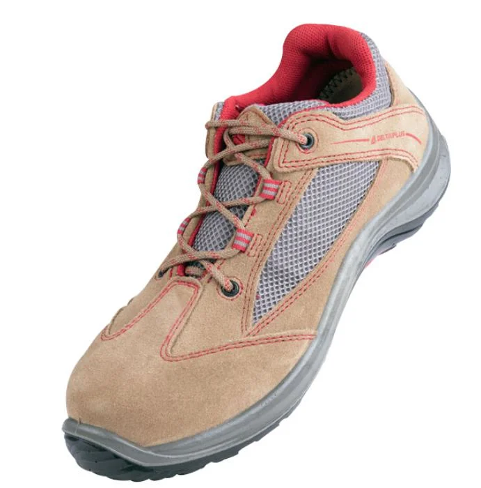 Comfortable Grey PU Sole Men Industrial Safety Shoes Leather PPE Supplier