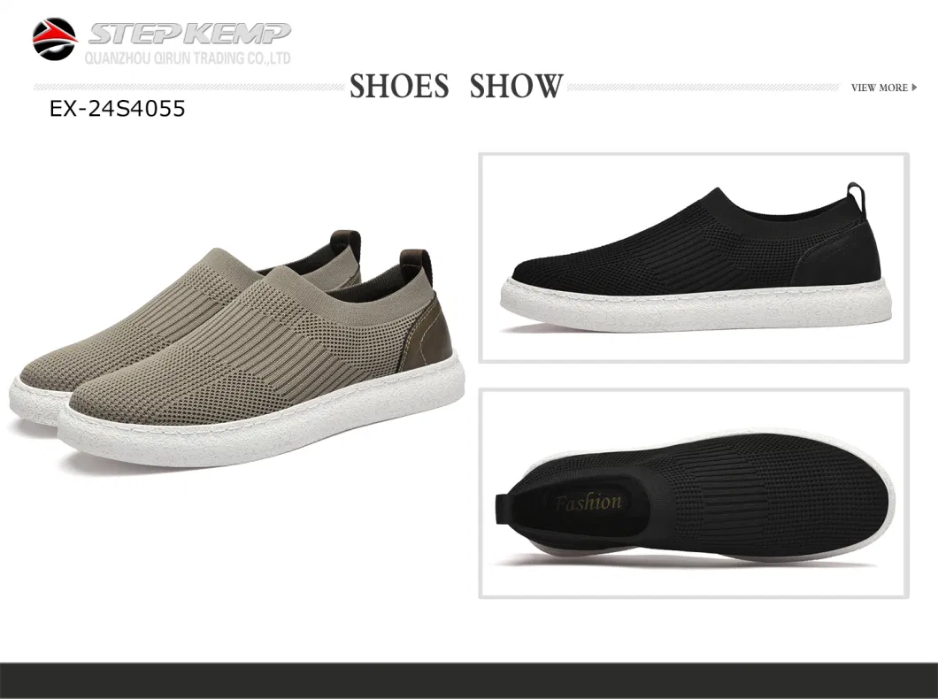 Mens Casual Breathable Knitted Fashion Sneakers Lightweight Comfortable Walking Shoes Ex-24s4055