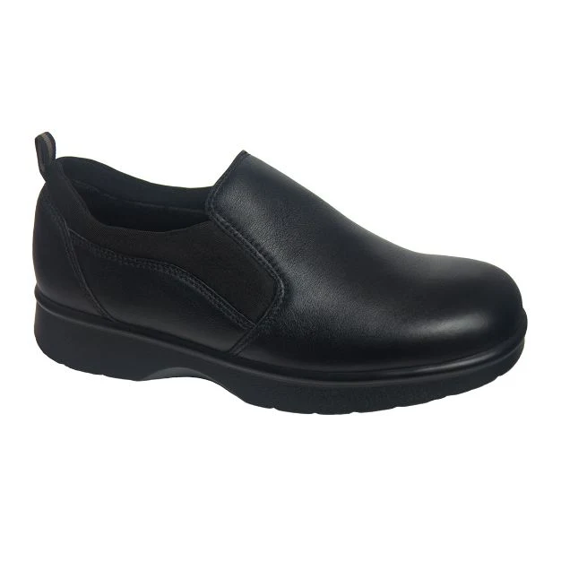 Plus Size Leather Shoe with Wide Comfort Design for Flat Feet