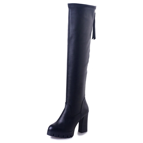 Women Winter Shoes Knee High Boots Winter New Fabric Flat Shoes