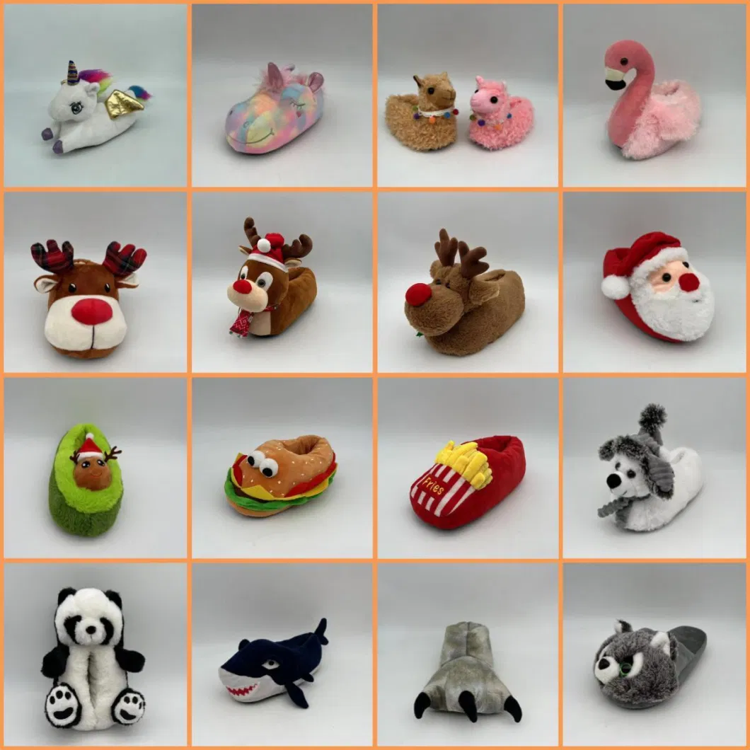 Customize Indoor Fashion Warm Ballet Plush Slipper Shoes with Different Materials for Winter