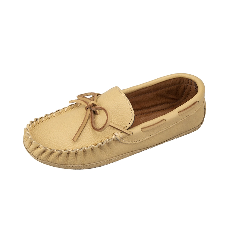 Real Soft Leather Sole All Cowhide Handmade Women Cozy Moccasin Shoes