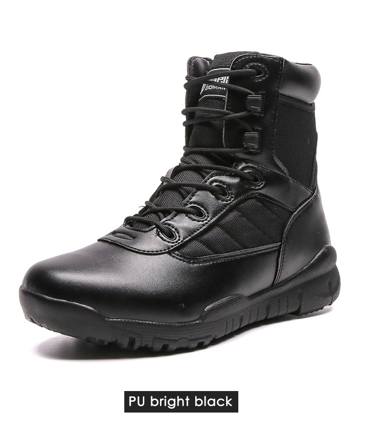 Genuine Leather Tactical Boots Mens High-Hatta Shoes Desert Outdoor Sport Hiking Combat Botas