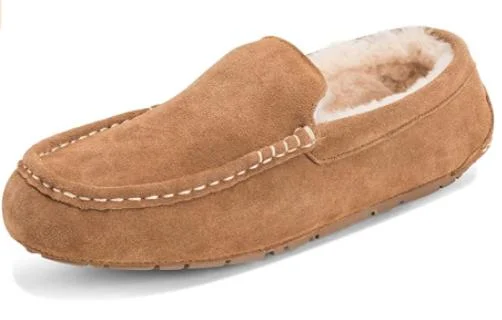 Mens Moccasins Suede House Loafers Shoes Slippers