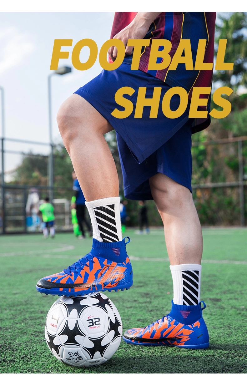 Brand Sports Shoes New Style Boys and Men High Quality Training Rubber Football Shoes Turf Shoes Football Futsal Shoes