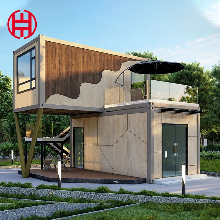 Prefab Container House Apartment Office Family Business Prefabricated Steel Structure Coffee Shop Wooden Style