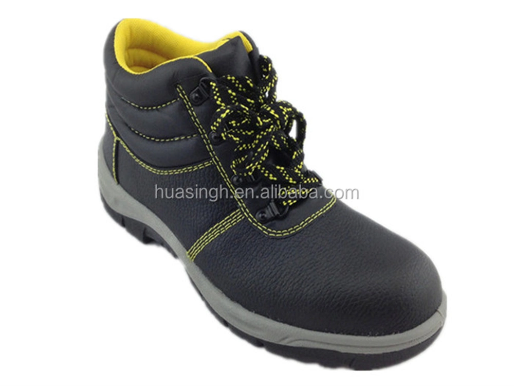 Gww, Hot Selling Anti-Puncture PU-PU Injection Outsole Safety Shoe Breathable Yellow Mesh Fabric Lining Work Shoe Popular in UAE HSB010