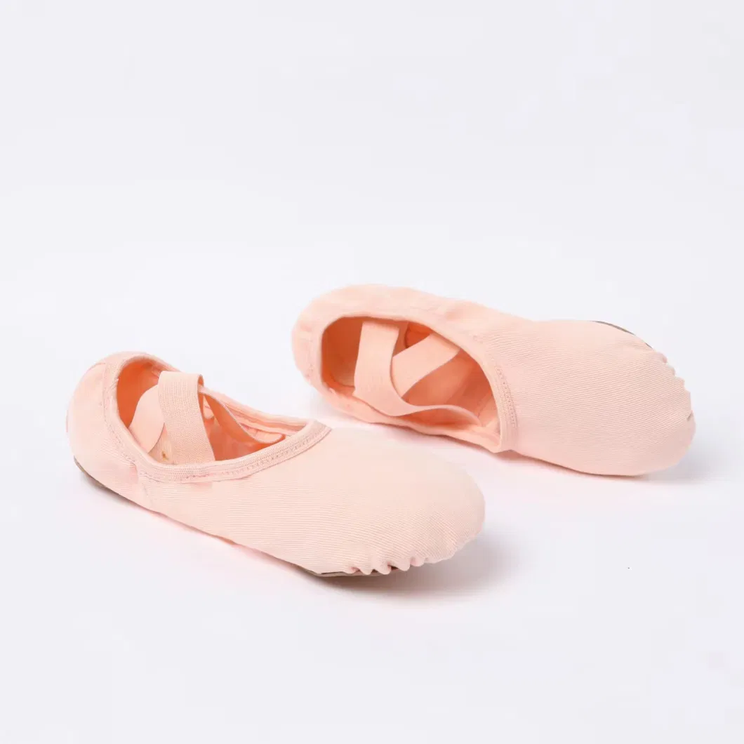 New Fashionable Hot Sales Stretch Canvas Dance Practice Training Adult Kids Ballet Shoes for Dancer